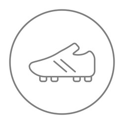 football boot line icon vector