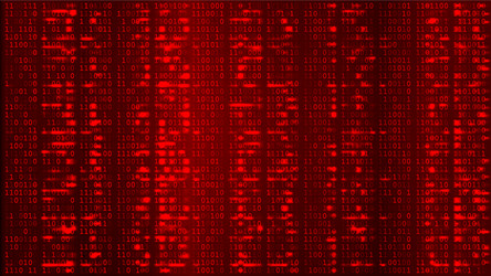 Red Malware Abstract with Binary Code vector image