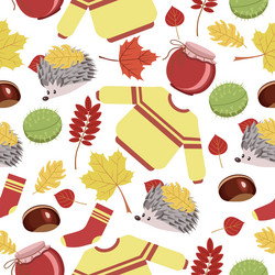 autumn pattern vector image