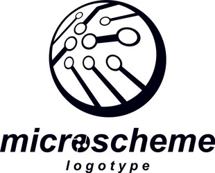 cybernetic element abstract circular circuit vector image
