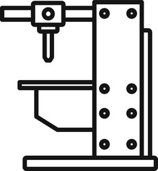 milling machine equipment icon outline style vector