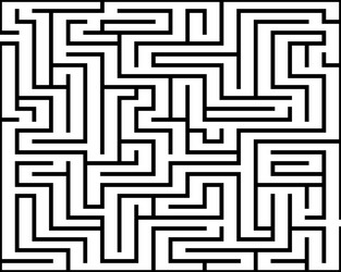 Simple black and white maze Royalty Free Vector Image