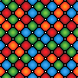 stained-glass window pattern with simple geometric vector image
