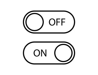 switch on and off toggle slider control to turn vector image