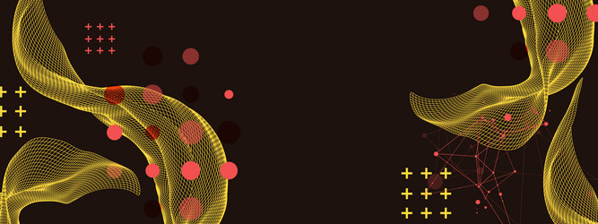 abstract wave is made in a frame style template vector image