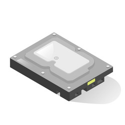 Hard drive fixed disk or hdd for computer vector