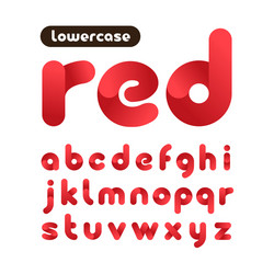 Rounded Gradient Alphabet Font vector image