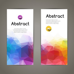 set of polygonal triangular colorful geometric vector image