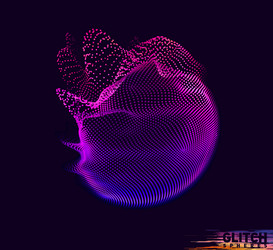 abstract colorful mesh on dark background vector image