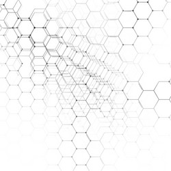 Molecular background hexagon chemical structures Vector Image