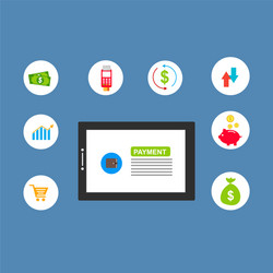 concept online and mobile payments for web page vector image