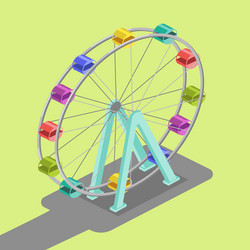 ferris wheel isometric vector