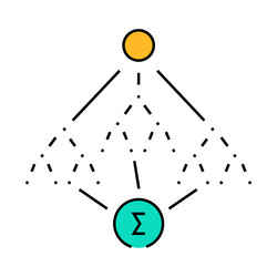 random forest algorithm icon color vector image