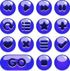 a set of buttons for gaming interfaces vector image