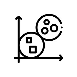 cluster icon thin linear style design isolated vector image