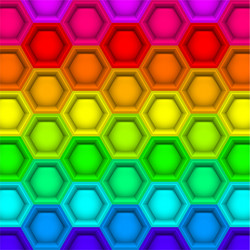multicilored hexagon geometric pattern vector image
