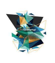 triangular design abstract background landing vector image