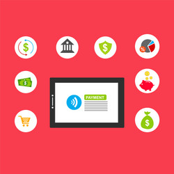 concept online and mobile payments for web page vector image