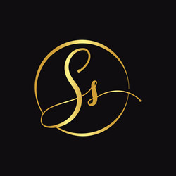 Initial letter ss logo design template Royalty Free Vector