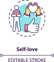 Self love concept icon vector