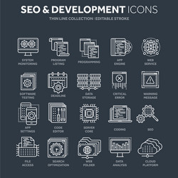 seo and app development search engine vector image