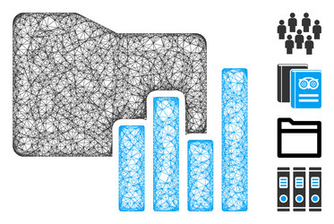 charts folder web mesh vector image
