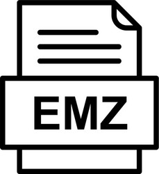 emz file document icon vector image