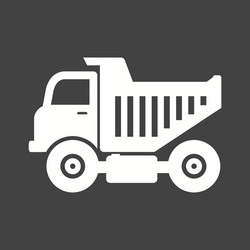 Cartoon dump truck icon tipper Royalty Free Vector Image