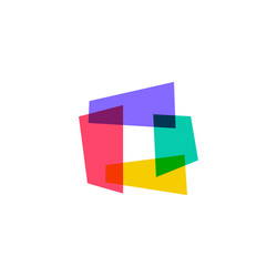 Abstract square logo shape Royalty Free Vector Image