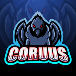 corvus mascot esport logo design Vector Image