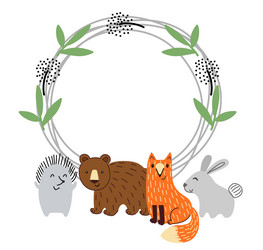 Forest frame Royalty Free Vector Image - VectorStock