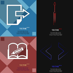 set of abstract backgrounds with different web vector image