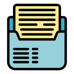 archive folder with document for storage filing vector image