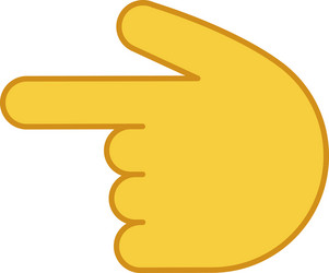 backhand index pointing left color icon vector image