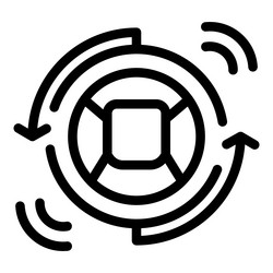 data exchange system transforming with rotating vector image