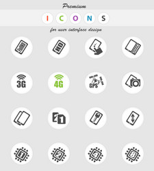 smartphone specifications and functions vector image