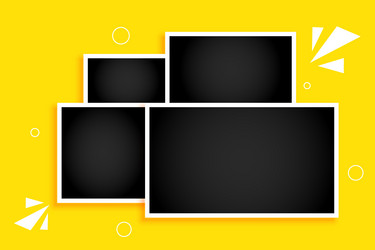 empty image display cover layout for wall snapshot vector image