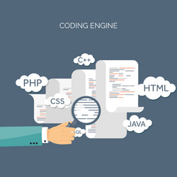 flat background coding vector image