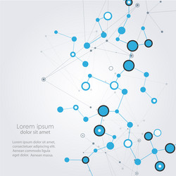 abstract with circle network connect vector image