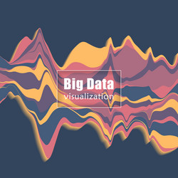 big data visualization stream graph vector image