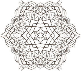 Ethnic fractal mandala meditation looks like vector