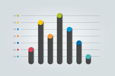 flat chart graph simply color editable vector image