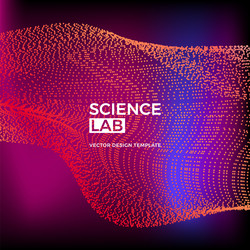 futuristic background with dynamic particles vector image