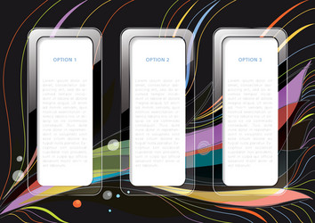 infographics abstract with three text boxes vector image