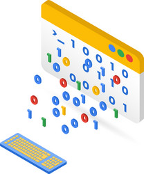 Isometric Programming Process vector image