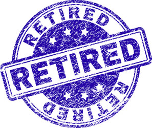 Retired Grunge Stamp Seal Vector Image