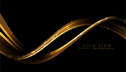 abstract shiny color gold wave luxury background Vector Image