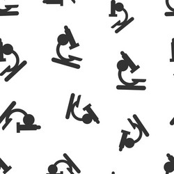 microscope lab icon seamless pattern background vector image