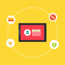 concept online and mobile payments for web page vector image