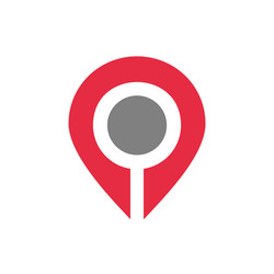 location pin icon map pointer logo simple gps vector image